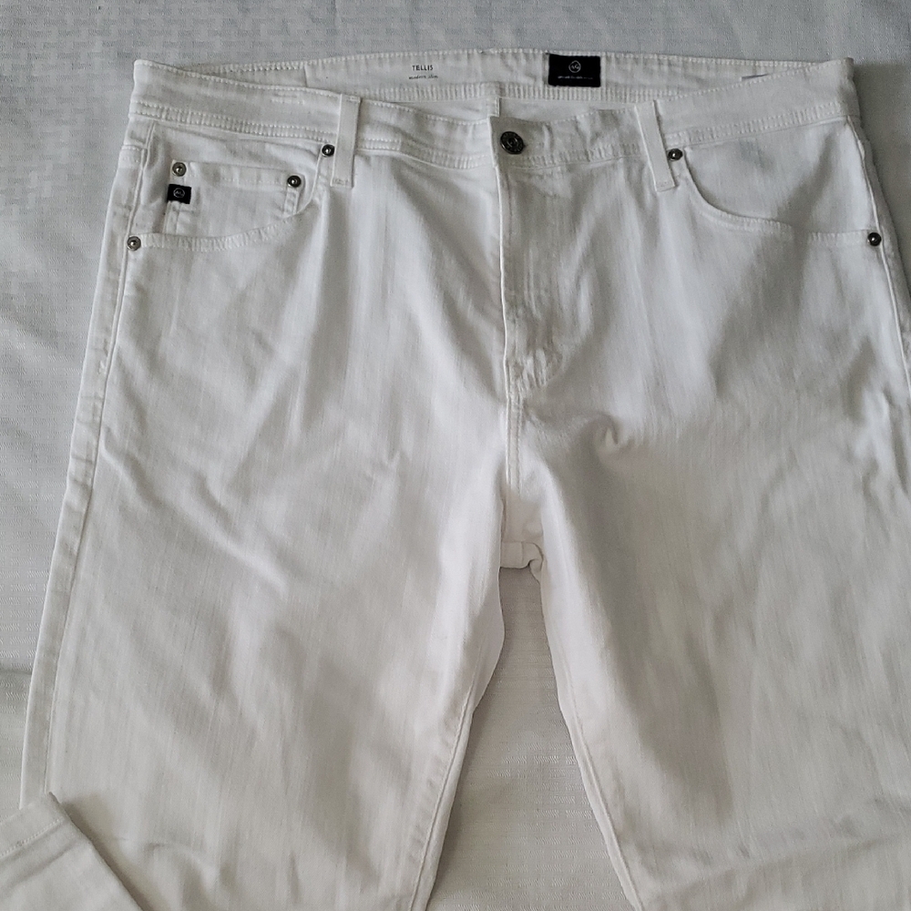 AG Adriano Goldschmied Tellis Slim Fit White Modern Slim Jeans - Picture 2 of 13